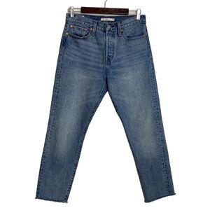 Levi's Wedgie Jeans Womens 28 x 26 Medium Blue Icon Fit High Rise Ankle Crop